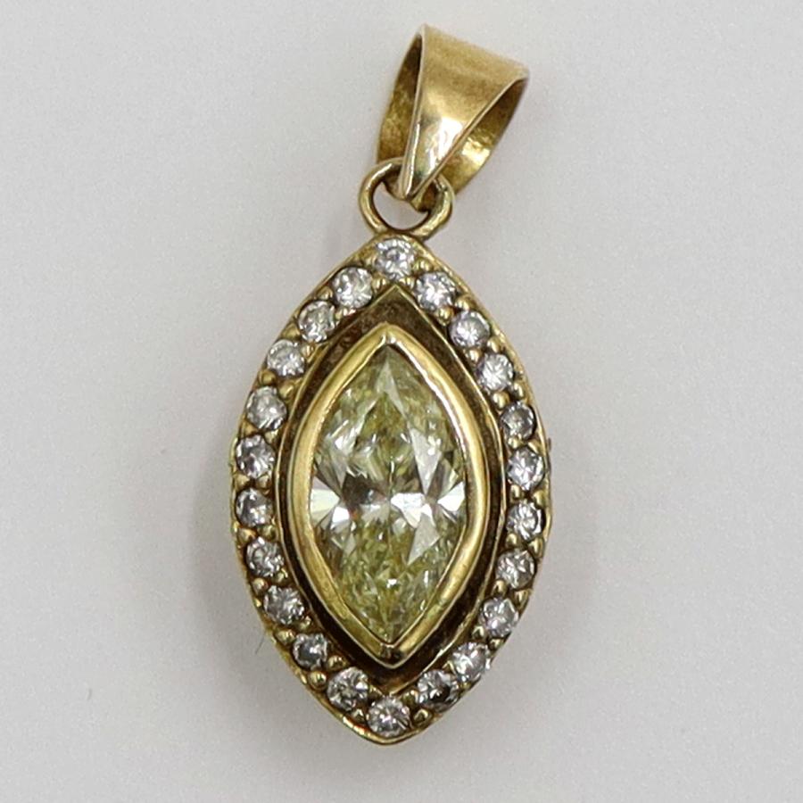 K18ダイヤモンドペンダントトップ　D1.07ct　重量2.75ｇ(石の重量含む)（中古