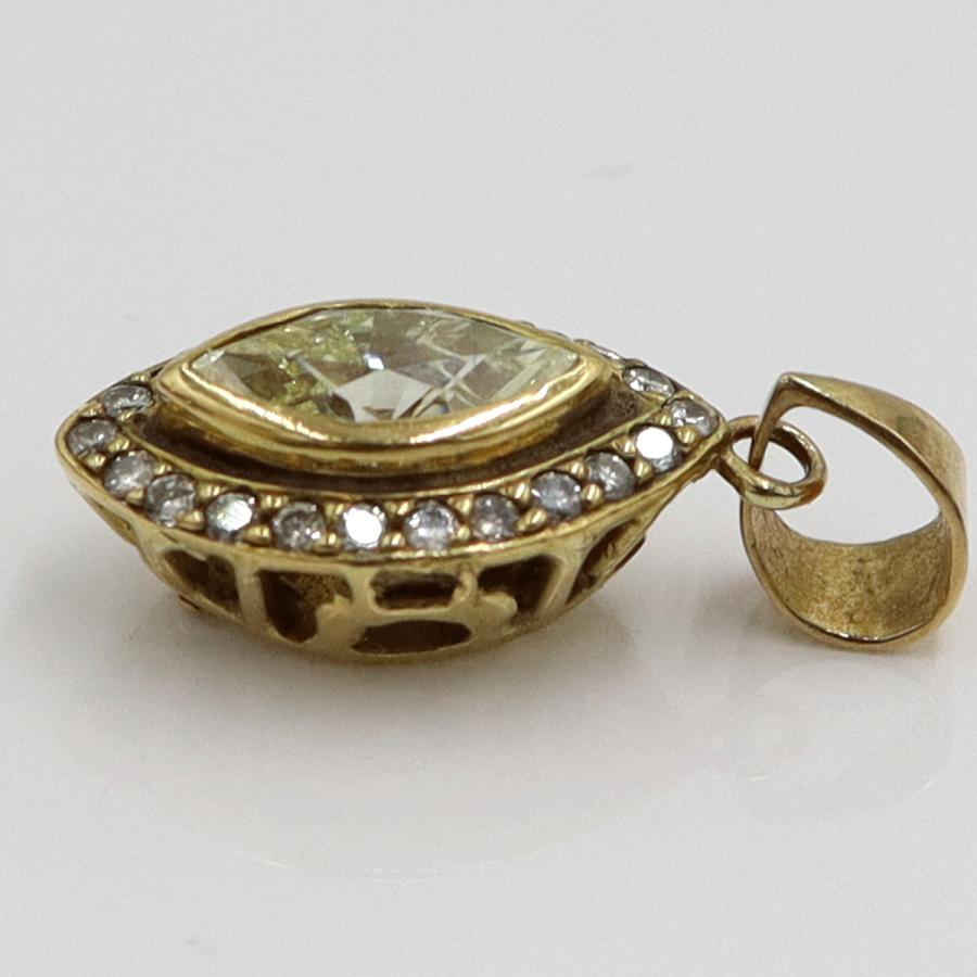 K18ダイヤモンドペンダントトップ　D1.07ct　重量2.75ｇ(石の重量含む)（中古