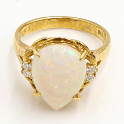 K18オパールダイヤモンドリング　OP3.60ct　D0.06ct　リングサイズ12.5号　重量5.25ｇ(石の重量含む)　レディース（中古）