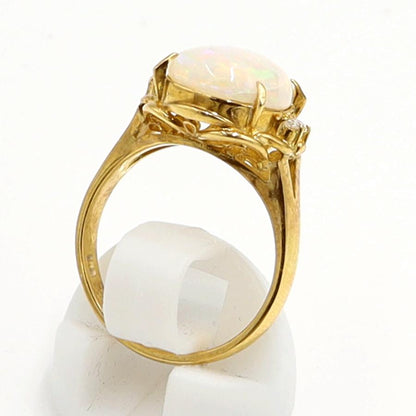 K18オパールダイヤモンドリング　OP3.60ct　D0.06ct　リングサイズ12.5号　重量5.25ｇ(石の重量含む)　レディース（中古）