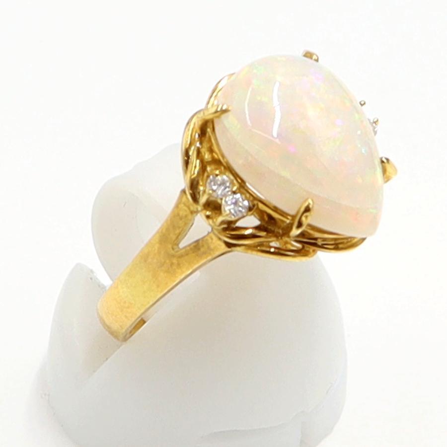 K18オパールダイヤモンドリング　OP3.60ct　D0.06ct　リングサイズ12.5号　重量5.25ｇ(石の重量含む)　レディース（中古）