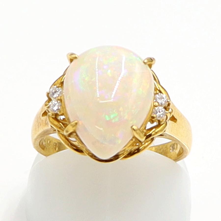 K18オパールダイヤモンドリング　OP3.60ct　D0.06ct　リングサイズ12.5号　重量5.25ｇ(石の重量含む)　レディース（中古）