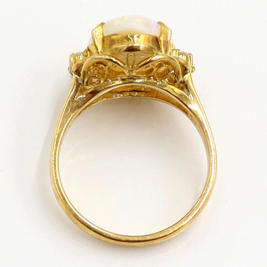 K18オパールダイヤモンドリング　OP3.60ct　D0.06ct　リングサイズ12.5号　重量5.25ｇ(石の重量含む)　レディース（中古）