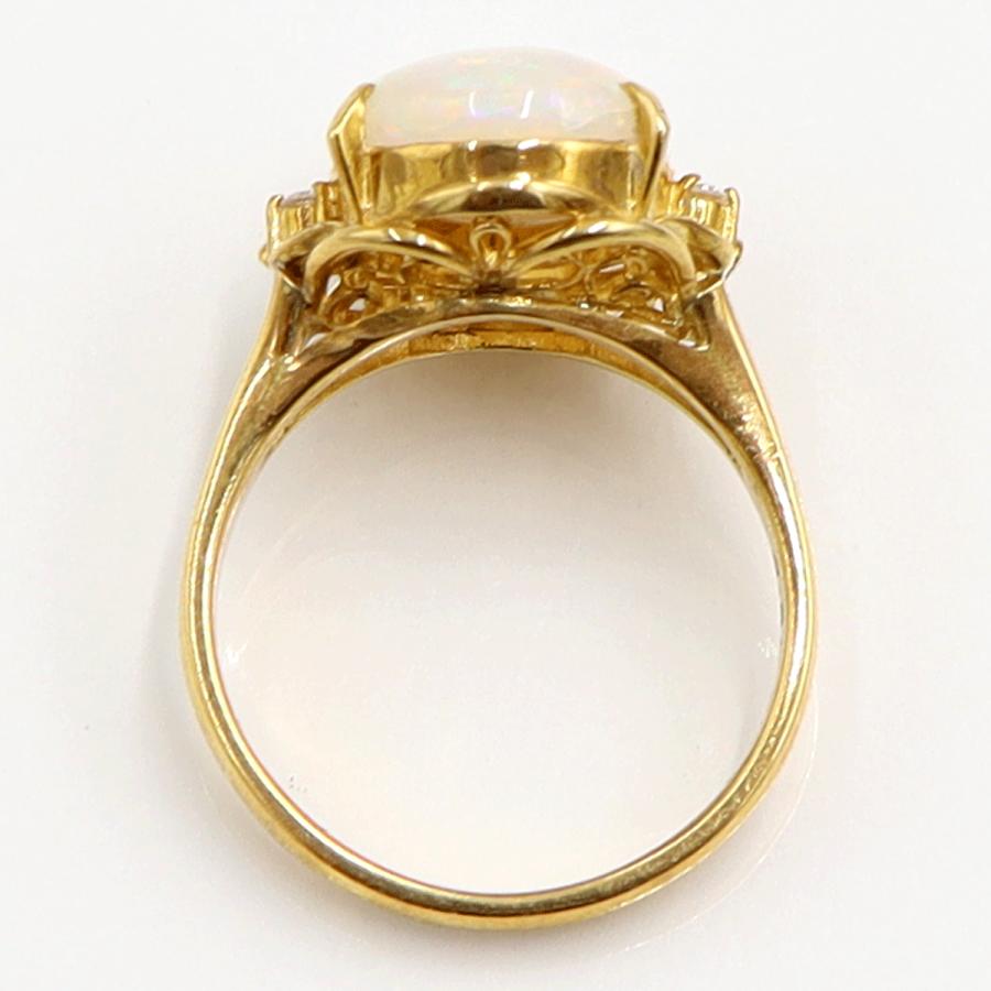 K18オパールダイヤモンドリング　OP3.60ct　D0.06ct　リングサイズ12.5号　重量5.25ｇ(石の重量含む)　レディース（中古）