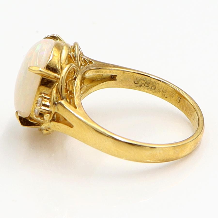 K18オパールダイヤモンドリング　OP3.60ct　D0.06ct　リングサイズ12.5号　重量5.25ｇ(石の重量含む)　レディース（中古）