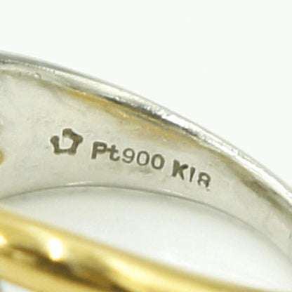 Pt900/K18ダイヤモンドリング　星の砂　D0.25ct　リングサイズ10号　重量9.83ｇ(石の重量含む) （中古）