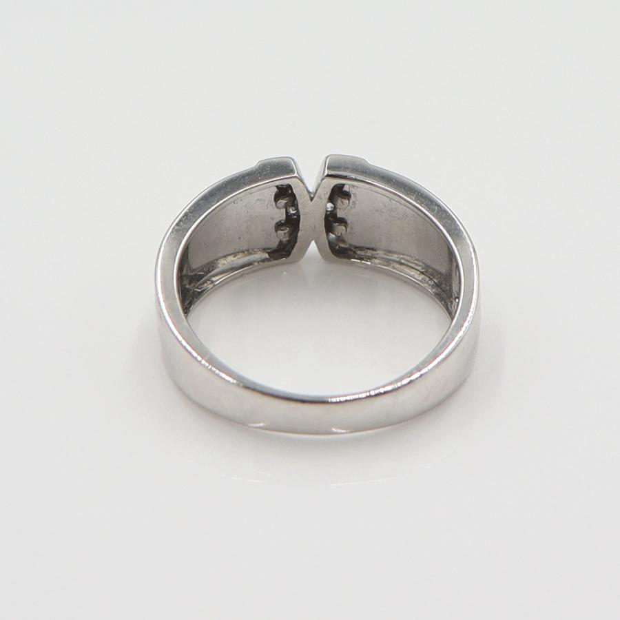 K18WGダイヤモンドリング　D0.08ct　サイズ11号　重量4.12ｇ(石の重量含む)(中古)