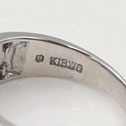K18WGダイヤモンドリング　D0.08ct　サイズ11号　重量4.12ｇ(石の重量含む)(中古)