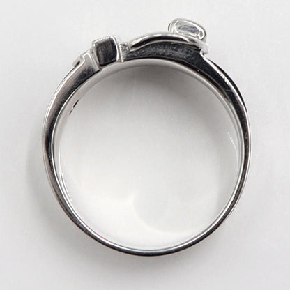 K18WGオニキスデザインリング　D0.07ct　リングサイズ14号　重量6.52ｇ(石の重量含む)　レディース（中古）