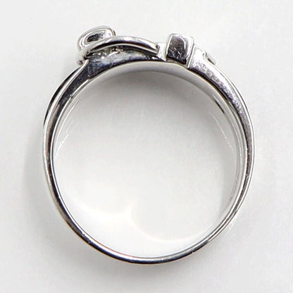 K18WGオニキスデザインリング　D0.07ct　リングサイズ14号　重量6.52ｇ(石の重量含む)　レディース（中古）