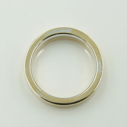 K18ファッションリング　ツーカラー　リング9号　重量4.91ｇ　レディース（中古）