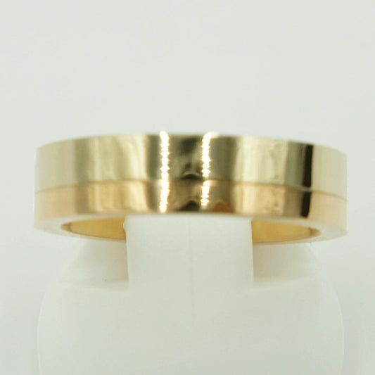 K18ファッションリング　ツーカラー　リング9号　重量4.91ｇ　レディース（中古）