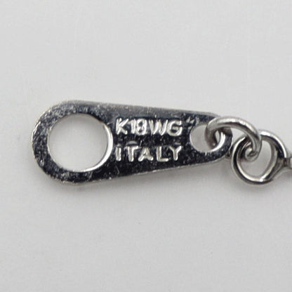 K18WGダイヤペンダントネックレス　ハートパヴェ　ネック長さ約40cm　重量2.48ｇ(石の重量含む)(中古)