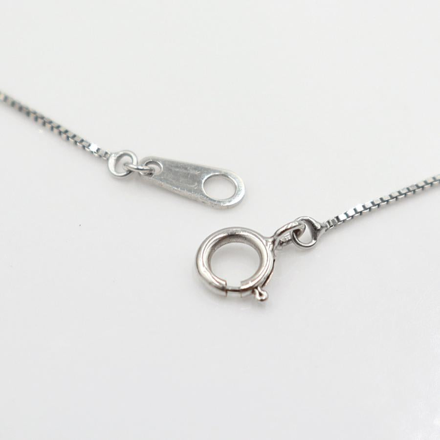 K18WGダイヤペンダントネックレス　ハートパヴェ　ネック長さ約40cm　重量2.48ｇ(石の重量含む)(中古)