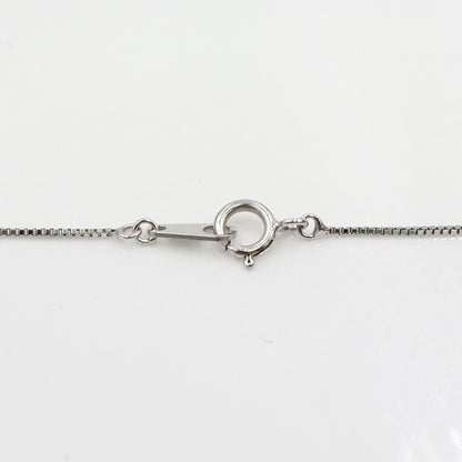 K18WGダイヤペンダントネックレス　ハートパヴェ　ネック長さ約40cm　重量2.48ｇ(石の重量含む)(中古)