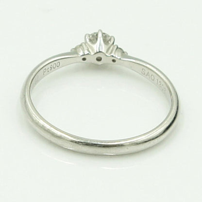 Pt900ダイヤモンドリング　D0.128ct　リングサイズ8号　重量2.11ｇ(石の重量含む)（中古）