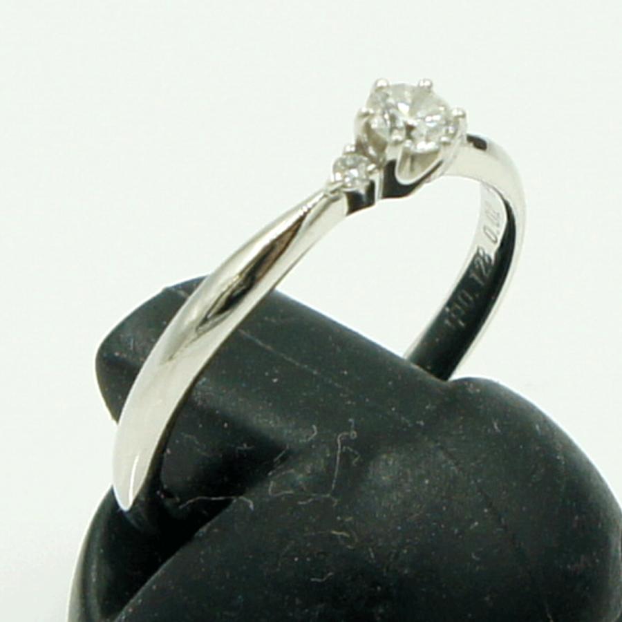 Pt900ダイヤモンドリング　D0.128ct　リングサイズ8号　重量2.11ｇ(石の重量含む)（中古）
