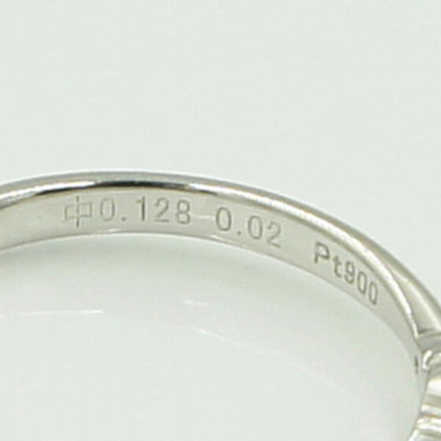 Pt900ダイヤモンドリング　D0.128ct　リングサイズ8号　重量2.11ｇ(石の重量含む)（中古）