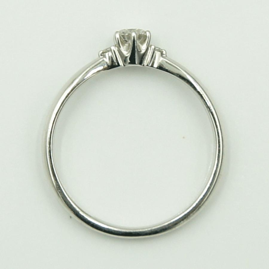 Pt900ダイヤモンドリング　D0.128ct　リングサイズ8号　重量2.11ｇ(石の重量含む)（中古）