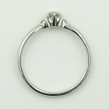 Pt900ダイヤモンドリング　D0.128ct　リングサイズ8号　重量2.11ｇ(石の重量含む)（中古）