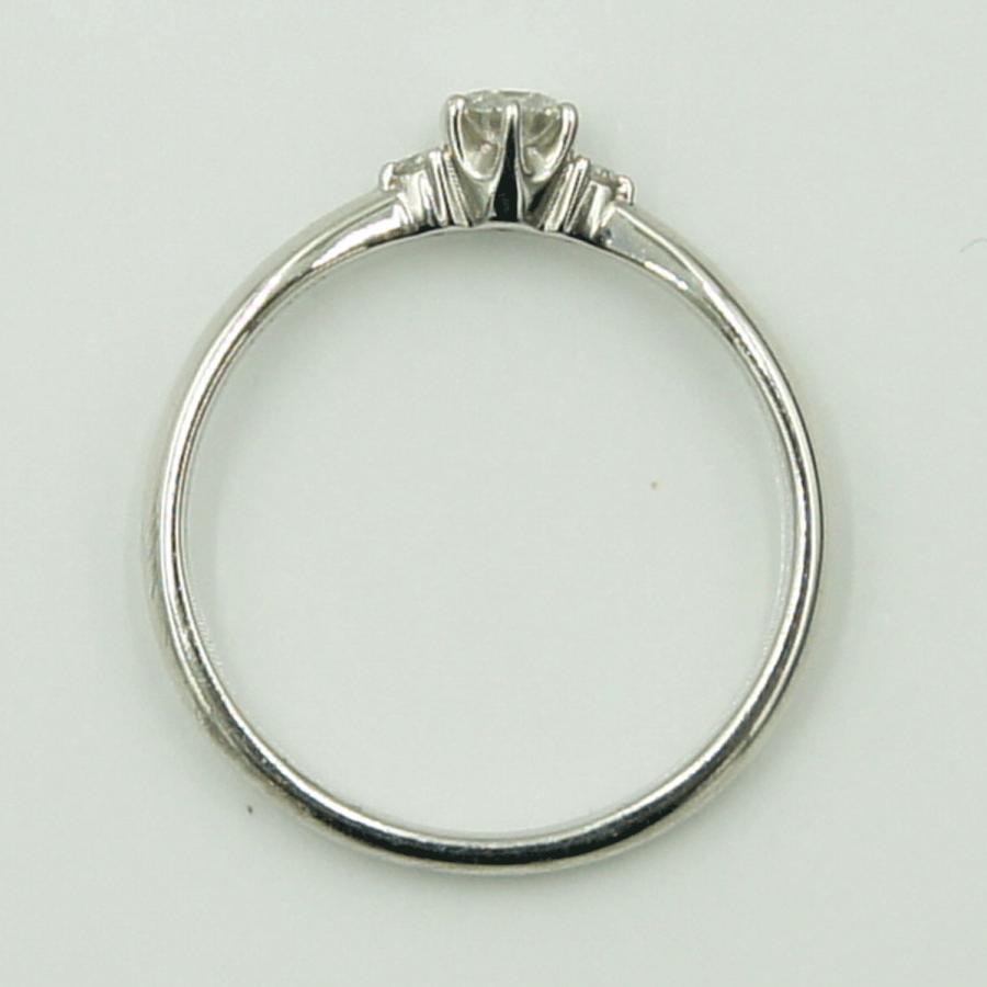 Pt900ダイヤモンドリング　D0.128ct　リングサイズ8号　重量2.11ｇ(石の重量含む)（中古）
