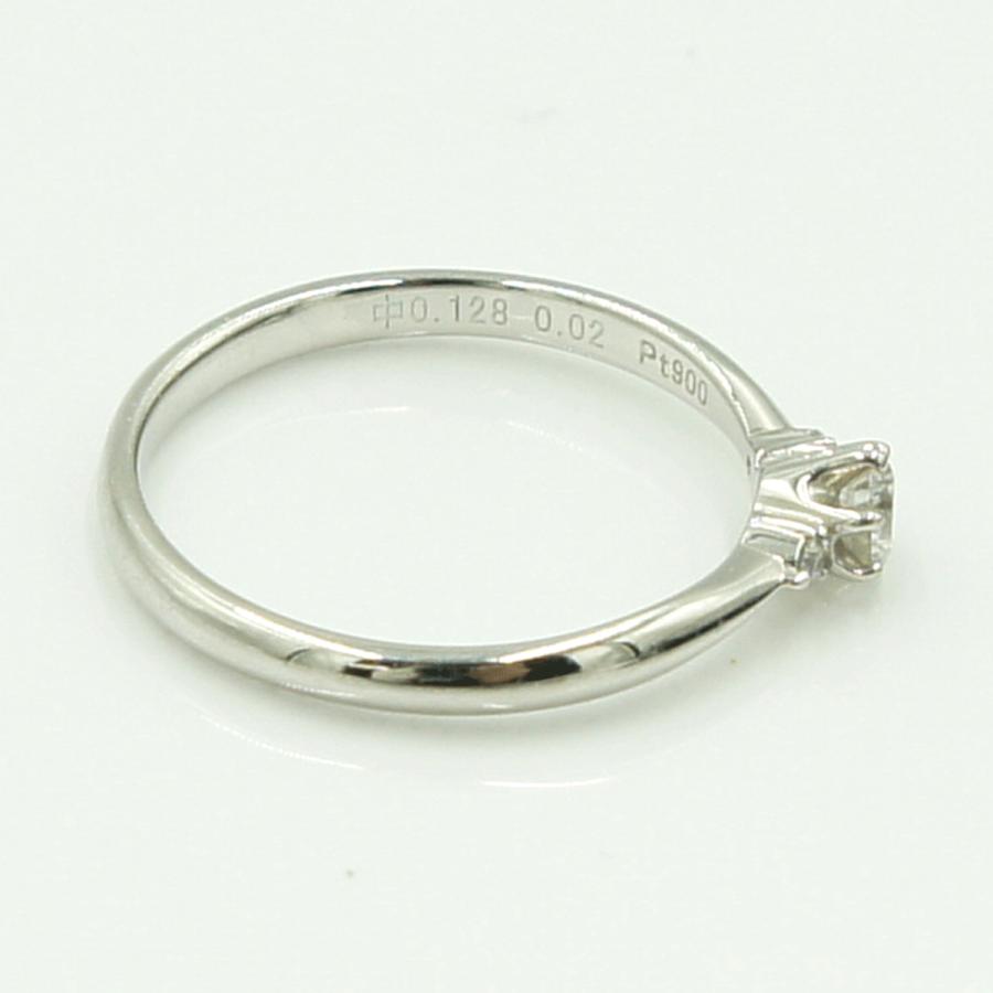 Pt900ダイヤモンドリング　D0.128ct　リングサイズ8号　重量2.11ｇ(石の重量含む)（中古）