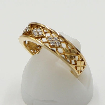 ヴァンドーム青山(VENDOME AOYAMA)　K18ダイヤモンドリング　＃11号　重量3.50ｇ(石の重量含む)　レディース(中古)