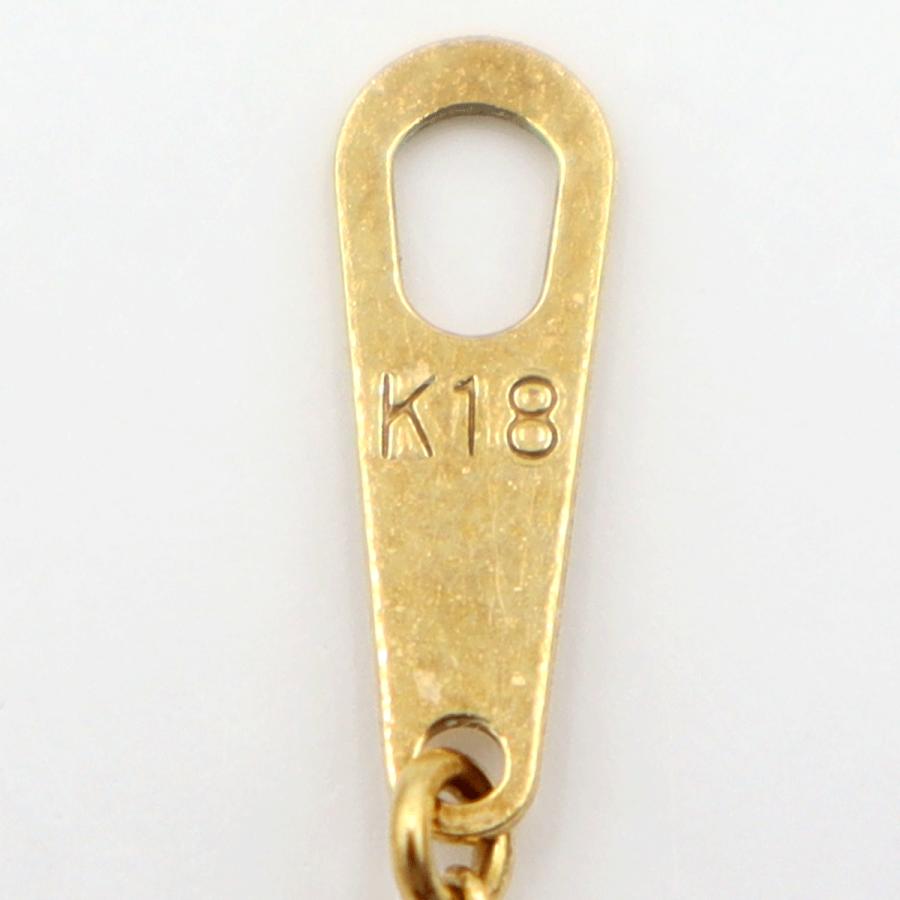 K18ダイヤペンダントネックレス　D0.30ct　ネック長さ約40cm　重量3.42ｇ(石の重量含む)(中古)