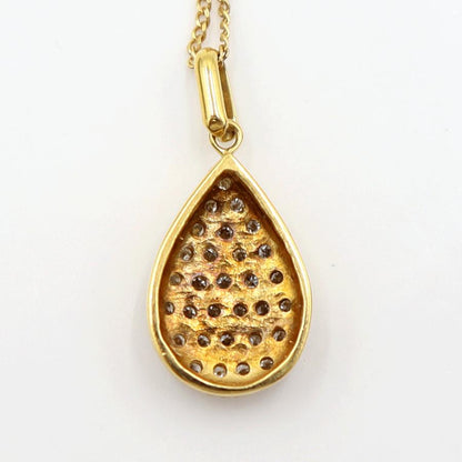 K18ダイヤペンダントネックレス　D0.30ct　ネック長さ約40cm　重量3.42ｇ(石の重量含む)(中古)