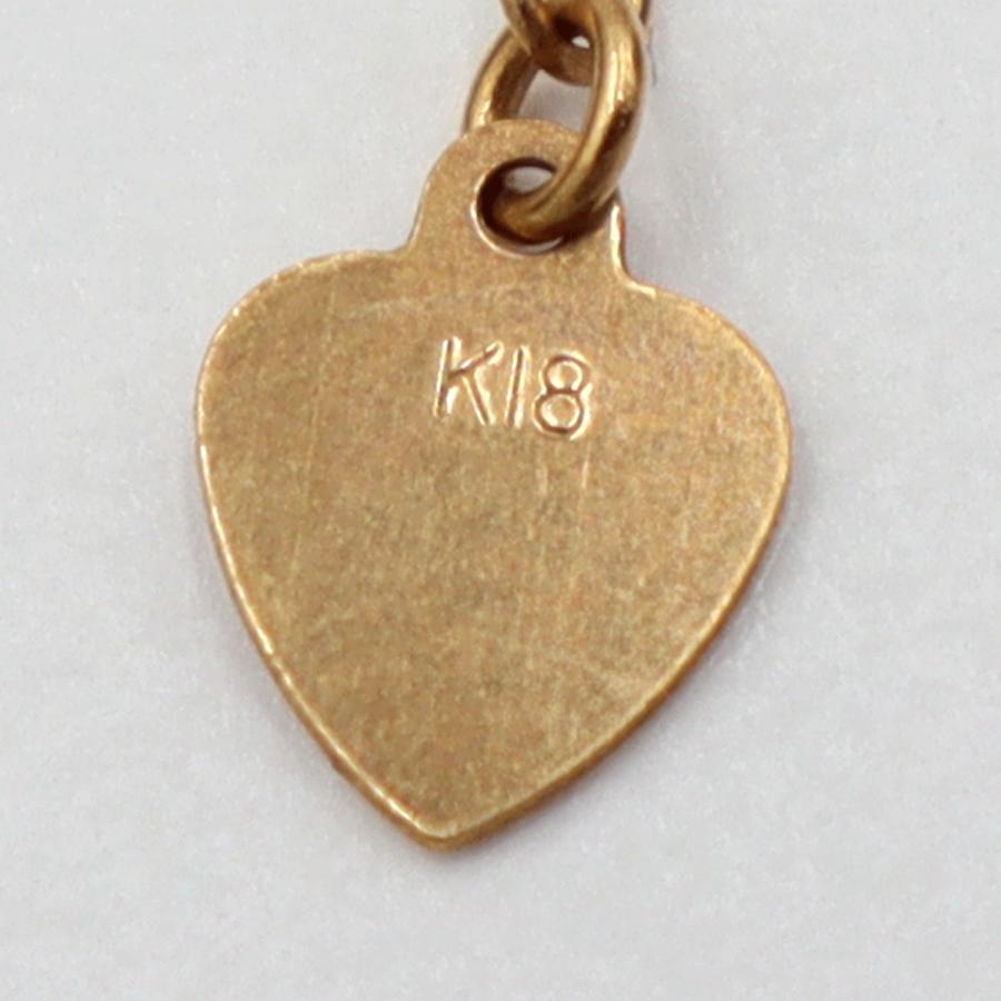 K18PGダイヤペンダントネックレス　D0.18ct　ネック長さ:44cm　重量3.23ｇ(石の重量を含む)(中古)