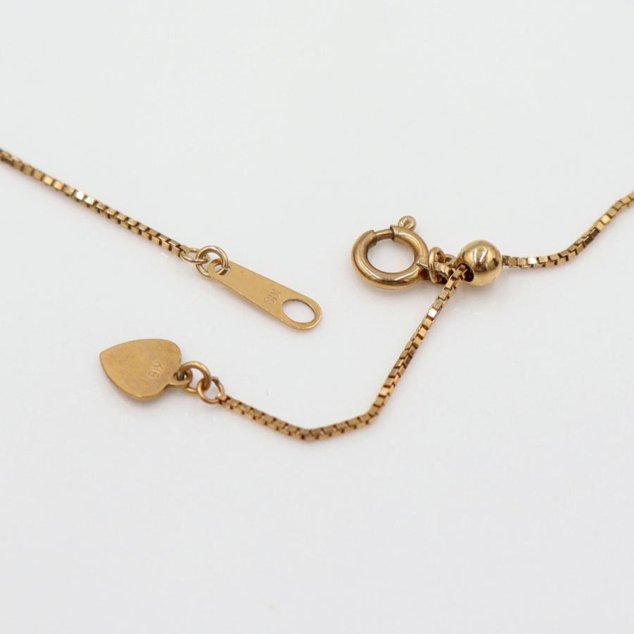 K18PGダイヤペンダントネックレス　D0.18ct　ネック長さ:44cm　重量3.23ｇ(石の重量を含む)(中古)