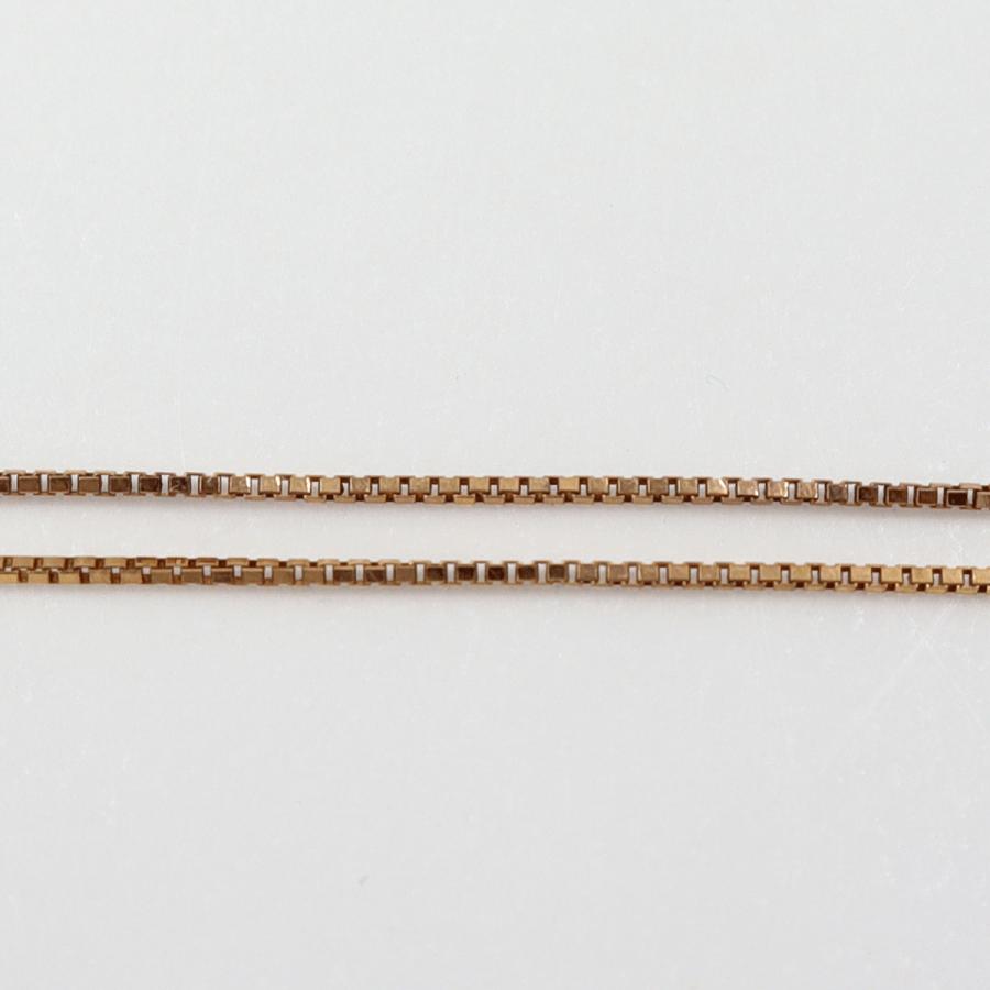 K18PGダイヤペンダントネックレス　D0.18ct　ネック長さ:44cm　重量3.23ｇ(石の重量を含む)(中古)