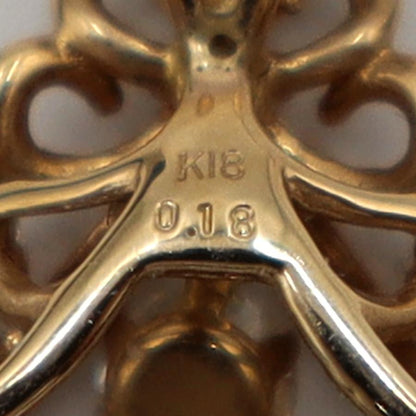 K18PGダイヤペンダントネックレス　D0.18ct　ネック長さ:44cm　重量3.23ｇ(石の重量を含む)(中古)