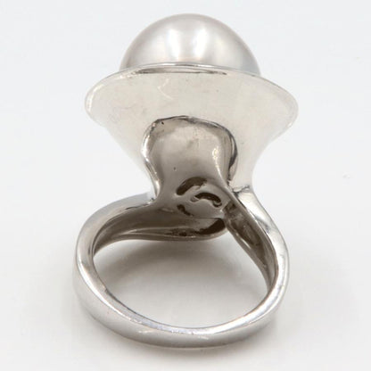 Pt900南洋球リング　P13.5mm　リングサイズ11号　重量20.50ｇ(石の重量を含む) (中古)