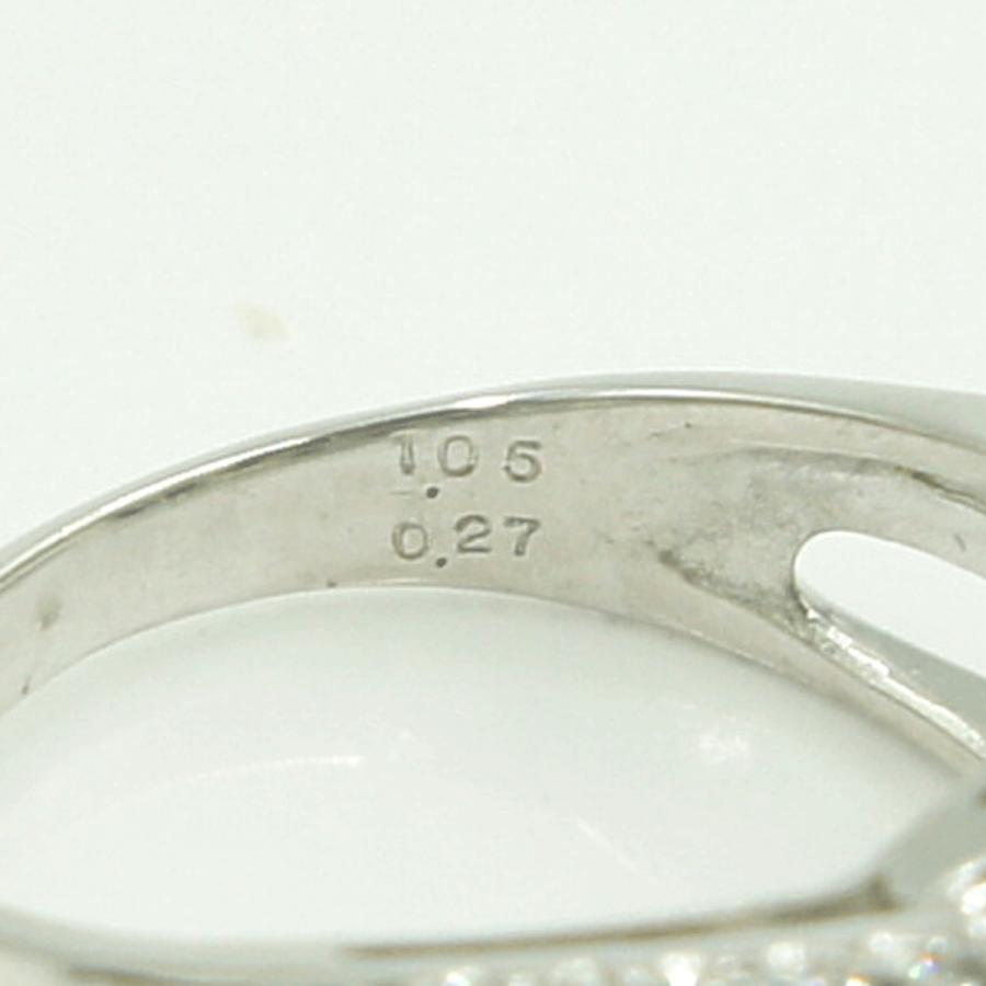 K18WGブラックダイヤモンドデザインリング　BD1.05ct　D0.27ct　リングサイズ16号　重量5.80ｇ(石の重量含む)（中古）