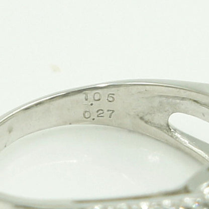 K18WGブラックダイヤモンドデザインリング　BD1.05ct　D0.27ct　リングサイズ16号　重量5.80ｇ(石の重量含む)（中古）