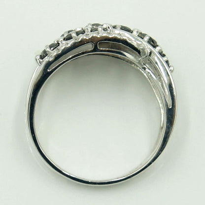 K18WGブラックダイヤモンドデザインリング　BD1.05ct　D0.27ct　リングサイズ16号　重量5.80ｇ(石の重量含む)（中古）