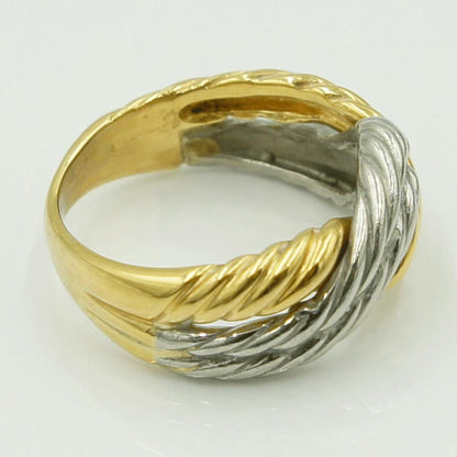 K18/Pt900ファッションリング　リングサイズ11号　重量7.64ｇ　レディース（中古）