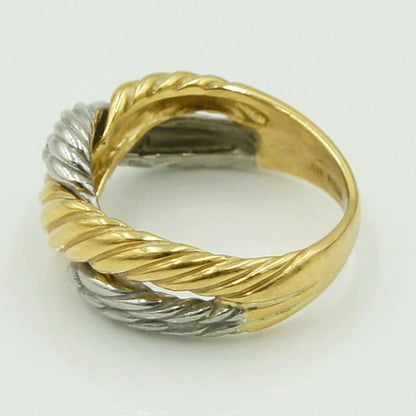 K18/Pt900ファッションリング　リングサイズ11号　重量7.64ｇ　レディース（中古）