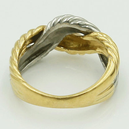 K18/Pt900ファッションリング　リングサイズ11号　重量7.64ｇ　レディース（中古）