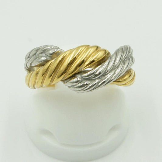 K18/Pt900ファッションリング　リングサイズ11号　重量7.64ｇ　レディース（中古）