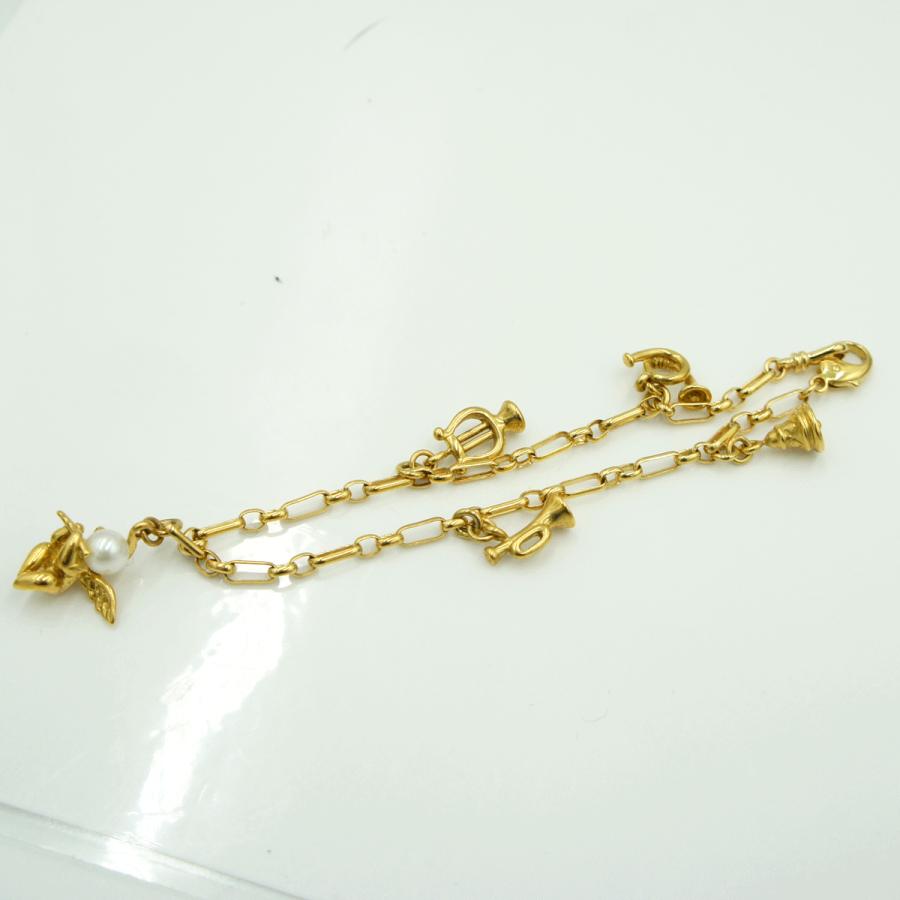 ミキモト(MIKIMOTO)K18パールブレスレット「天使の楽器」　腕回り長さ 約15.5cm　重量8.21ｇ(石の重量含む)　レディース（中古）