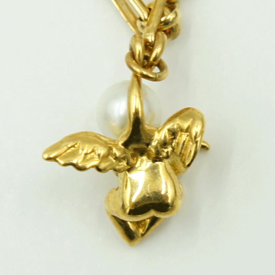 ミキモト(MIKIMOTO)K18パールブレスレット「天使の楽器」　腕回り長さ 約15.5cm　重量8.21ｇ(石の重量含む)　レディース（中古）