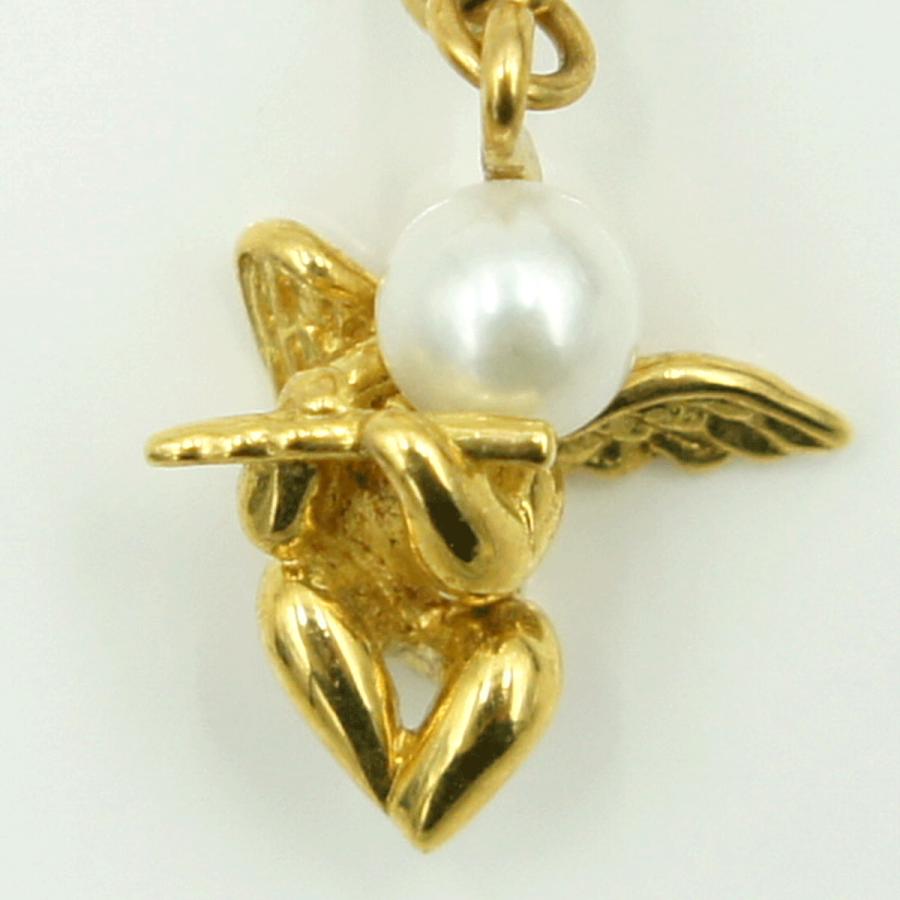 ミキモト(MIKIMOTO)K18パールブレスレット「天使の楽器」　腕回り長さ 約15.5cm　重量8.21ｇ(石の重量含む)　レディース（中古）