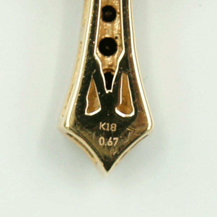 K18ブラックダイヤペンダントトップ　BD0.67ct　重量2.36ｇ(石の重量含む)　レディース（中古）