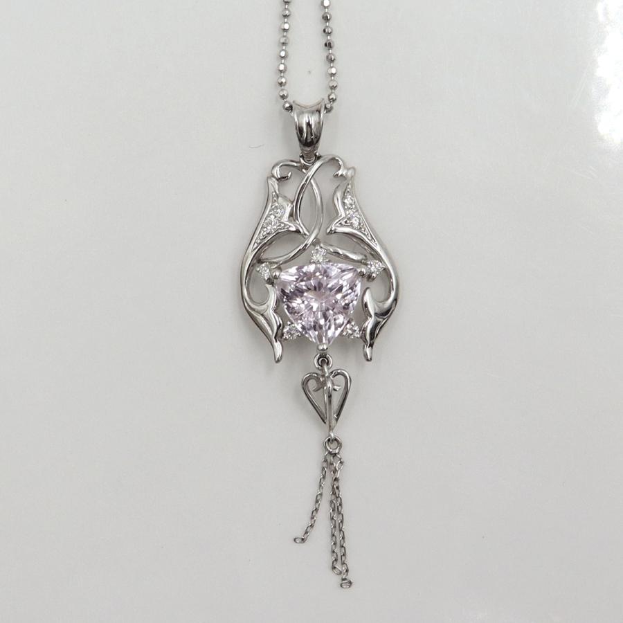 K18WGクンツァイトネックレス　K3.19ct　ネックレス長さ44cm　重量7.50ｇ(石の重量含む) レディース（中古）