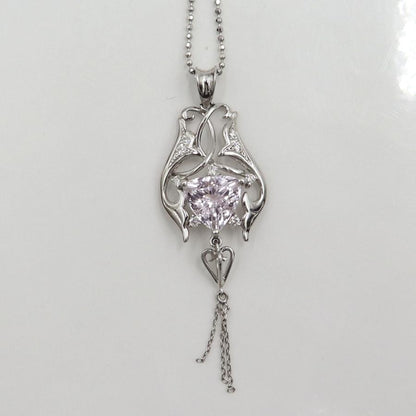 K18WGクンツァイトネックレス　K3.19ct　ネックレス長さ44cm　重量7.50ｇ(石の重量含む) レディース（中古）