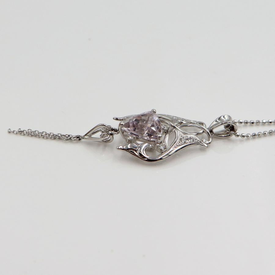 K18WGクンツァイトネックレス　K3.19ct　ネックレス長さ44cm　重量7.50ｇ(石の重量含む) レディース（中古）