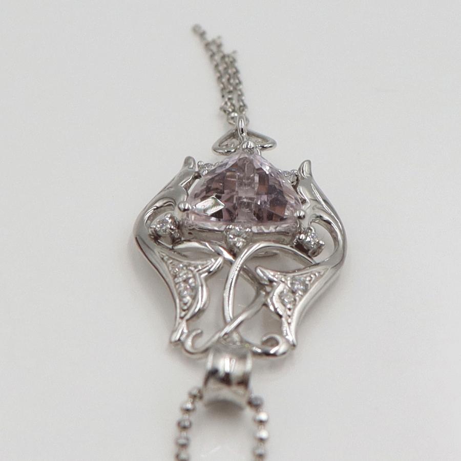 K18WGクンツァイトネックレス　K3.19ct　ネックレス長さ44cm　重量7.50ｇ(石の重量含む) レディース（中古）