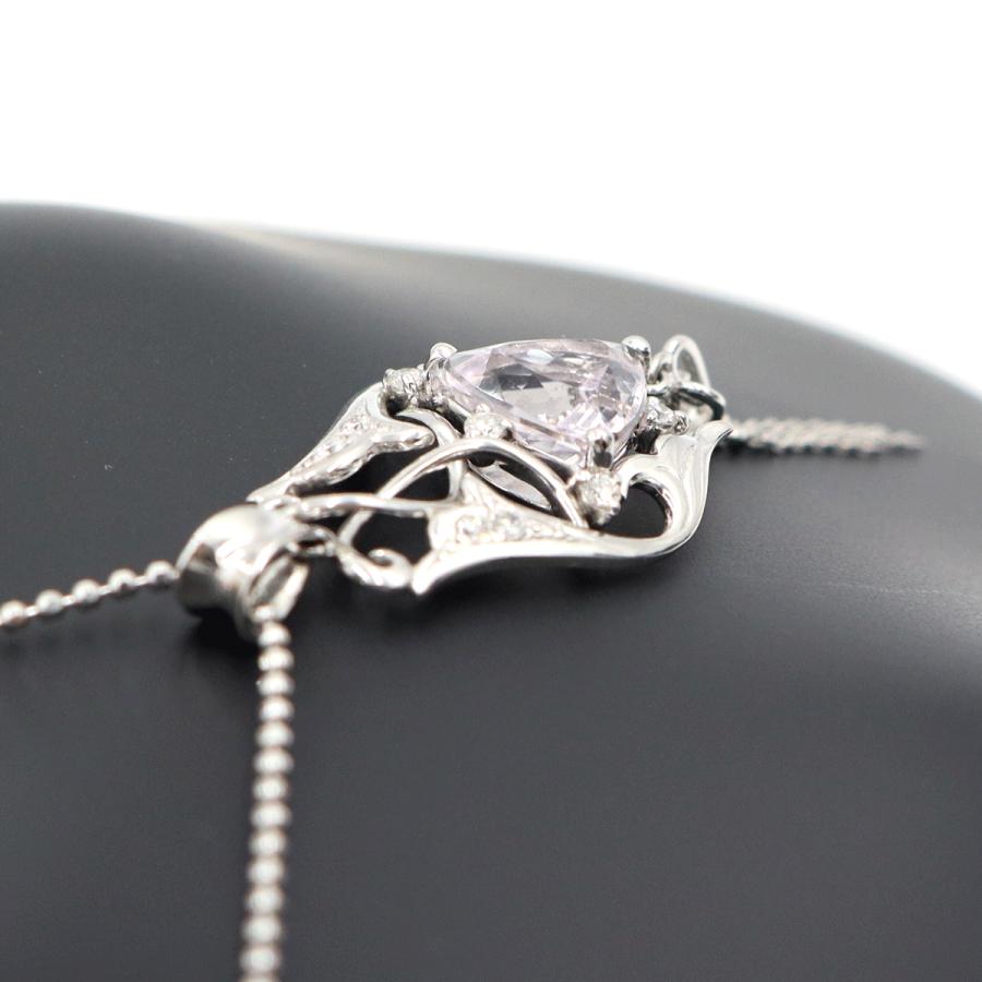 K18WGクンツァイトネックレス　K3.19ct　ネックレス長さ44cm　重量7.50ｇ(石の重量含む) レディース（中古）